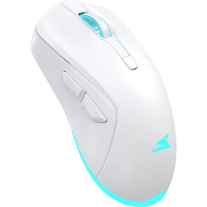 Mysz gamingowa bezprzewodowa RGB Baracuda TURTLE 3200 DPI, biała