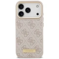 Etui Guess 4G Logo Plate do iPhone 18 Pro / 17 Pro, różowe (3/8)