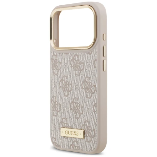 Etui Guess 4G Logo Plate do iPhone 18 Pro / 17 Pro, różowe (6/8)