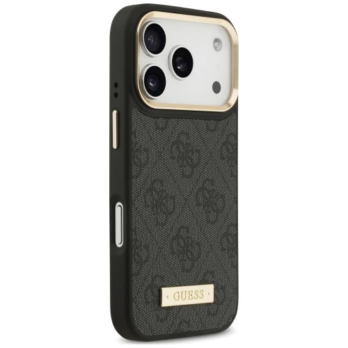 Etui Guess 4G Logo Plate do iPhone 18 Pro / 17 Pro, czarne (4/8)