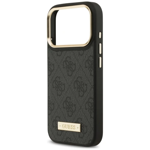 Etui Guess 4G Logo Plate do iPhone 18 Pro / 17 Pro, czarne (6/8)