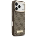 Etui Guess 4G Logo Plate do iPhone 18 Pro / 17 Pro, brązowe (4/8)