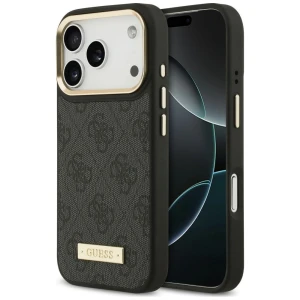 Etui Guess 4G Logo Plate do iPhone 18 Pro Max / 17 Pro Max, czarne
