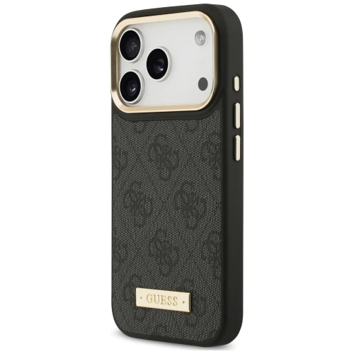 Etui Guess 4G Logo Plate do iPhone 18 Pro Max / 17 Pro Max, czarne (2/8)