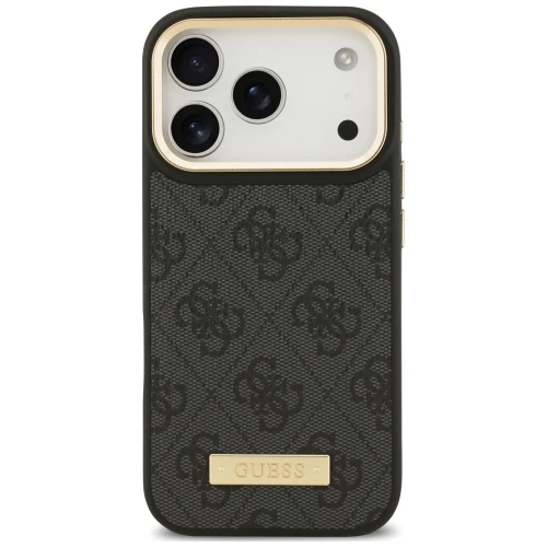 Etui Guess 4G Logo Plate do iPhone 18 Pro Max / 17 Pro Max, czarne (3/8)