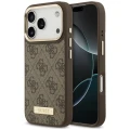 Etui Guess 4G Logo Plate do iPhone 18 Pro Max / 17 Pro Max, brązowe (1/8)