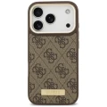 Etui Guess 4G Logo Plate do iPhone 18 Pro Max / 17 Pro Max, brązowe (3/8)