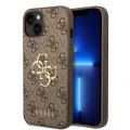 Etui Guess Hardcase 4G Big Metal Logo do iPhone 15 / 14 / 13, brązowe (1/8)