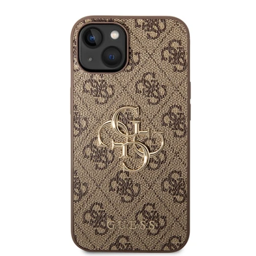 Etui Guess Hardcase 4G Big Metal Logo do iPhone 15 / 14 / 13, brązowe (3/8)