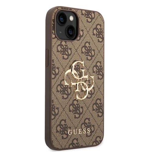 Etui Guess Hardcase 4G Big Metal Logo do iPhone 15 / 14 / 13, brązowe (4/8)