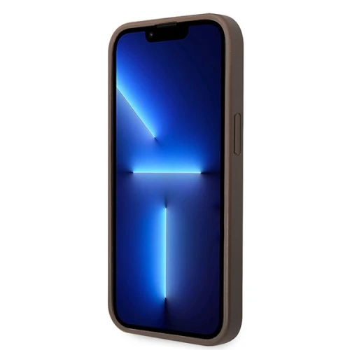 Etui Guess Hardcase 4G Big Metal Logo do iPhone 15 / 14 / 13, brązowe (5/8)