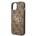 Etui Guess Hardcase 4G Big Metal Logo do iPhone 15 / 14 / 13, brązowe (6/8)