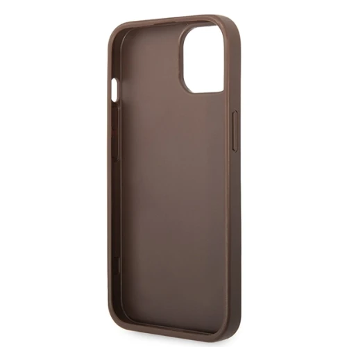 Etui Guess Hardcase 4G Big Metal Logo do iPhone 15 / 14 / 13, brązowe (7/8)