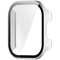 Etui ze szkłem do zegarka Bizon Case Watch Adamo do Xiaomi Redmi Watch 6 Active, satynowo srebrne (3/8)