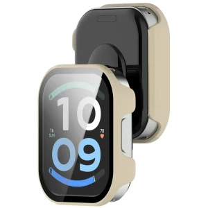 Etui ze szkłem do zegarka Bizon Case Watch Adamo do Xiaomi Redmi Watch 6 Active, beżowe