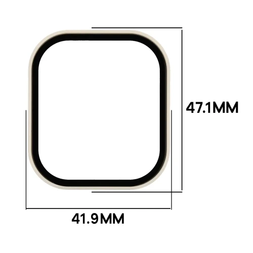 Etui ze szkłem do zegarka Bizon Case Watch Adamo do Xiaomi Redmi Watch 6 Active, beżowe (2/8)