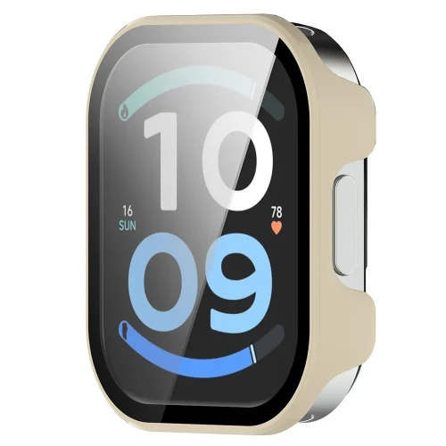 Etui ze szkłem do zegarka Bizon Case Watch Adamo do Xiaomi Redmi Watch 6 Active, beżowe (5/8)