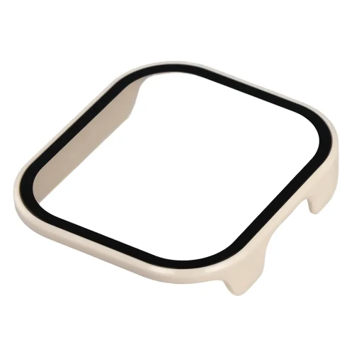 Etui ze szkłem do zegarka Bizon Case Watch Adamo do Xiaomi Redmi Watch 6 Active, beżowe (6/8)