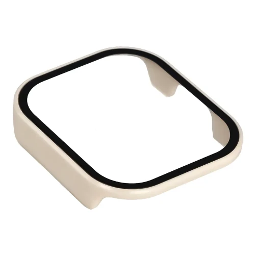 Etui ze szkłem do zegarka Bizon Case Watch Adamo do Xiaomi Redmi Watch 6 Active, beżowe (7/8)