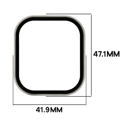 Etui ze szkłem do zegarka Bizon Case Watch Adamo do Xiaomi Redmi Watch 6 Active, satynowo-szampańskie (2/8)