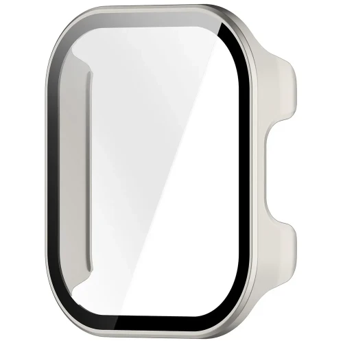 Etui ze szkłem do zegarka Bizon Case Watch Adamo do Xiaomi Redmi Watch 6 Active, satynowo-szampańskie (3/8)