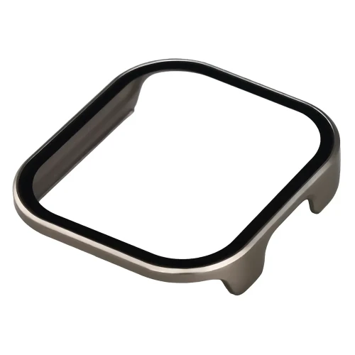 Etui ze szkłem do zegarka Bizon Case Watch Adamo do Xiaomi Redmi Watch 6 Active, satynowo-szampańskie (6/8)