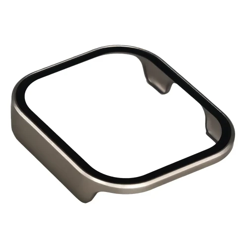 Etui ze szkłem do zegarka Bizon Case Watch Adamo do Xiaomi Redmi Watch 6 Active, satynowo-szampańskie (7/8)