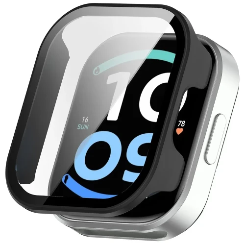 Etui ze szkłem do zegarka Bizon Case Watch Adamo do Xiaomi Redmi Watch 6 Active, matowe czarne (4/8)