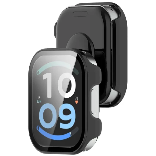 Etui ze szkłem do zegarka Bizon Case Watch Adamo do Xiaomi Redmi Watch 6 Active, czarne (1/8)