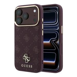 Etui Guess Peony 4G Small Logo do iPhone 18 Pro Max / 17 Pro Max, burgundowe