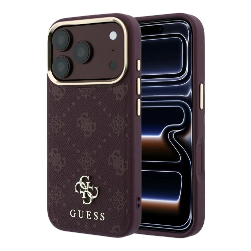Etui Guess Peony 4G Small Logo do iPhone 18 Pro Max / 17 Pro Max, burgundowe (1/7)