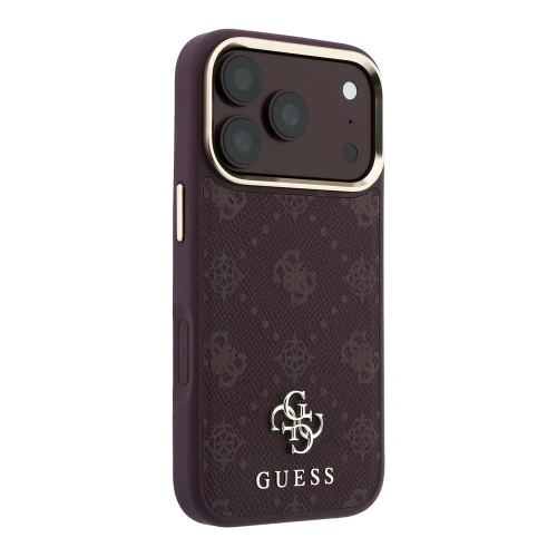 Etui Guess Peony 4G Small Logo do iPhone 18 Pro Max / 17 Pro Max, burgundowe (3/7)