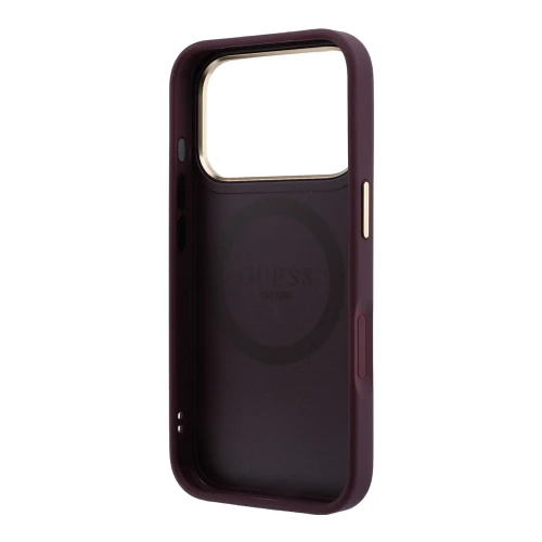 Etui Guess Peony 4G Small Logo do iPhone 18 Pro Max / 17 Pro Max, burgundowe (6/7)