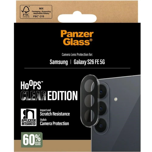Szkło hartowane na aparat z aplikatorem PanzerGlass Hoops do Galaxy S26 FE, przezroczyste (5/5)