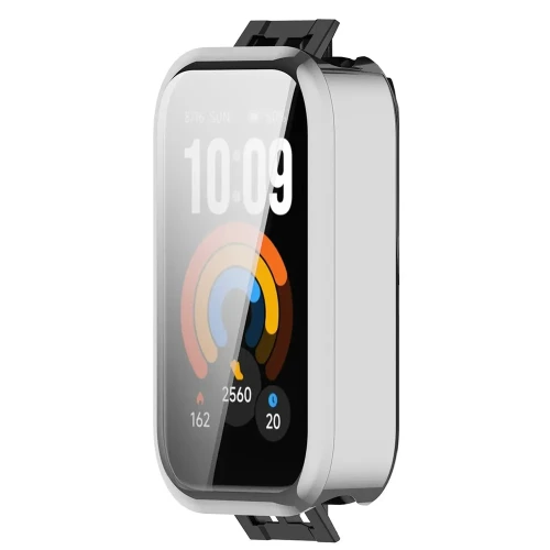 Etui z osłoną ekranu Bizon Case Watch Felipe do Xiaomi Smart Band 11 Active, srebrne (8/8)