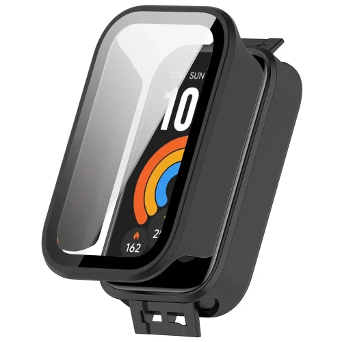 Etui ze szkłem do zegarka Bizon Case Watch Adamo do Xiaomi Smart Band 11 Active, matowe czarne (4/8)