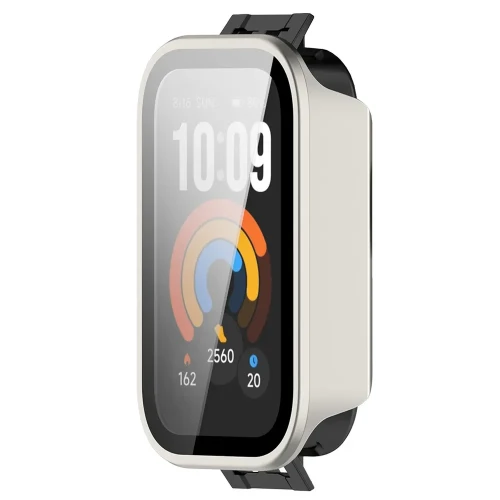 Etui ze szkłem do zegarka Bizon Case Watch Adamo do Xiaomi Smart Band 11 Active, satynowo-szampańskie (5/8)