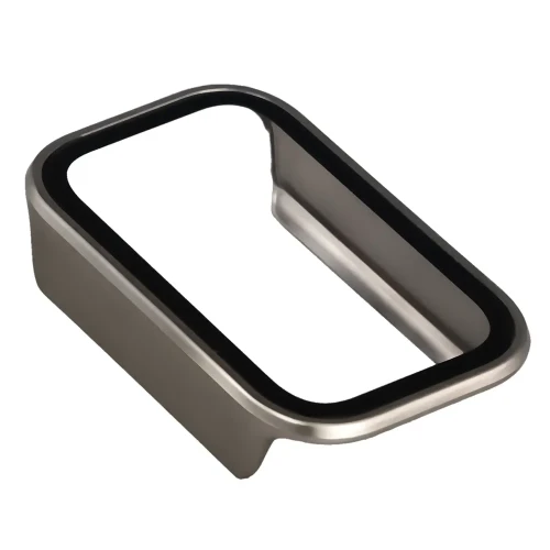 Etui ze szkłem do zegarka Bizon Case Watch Adamo do Xiaomi Smart Band 11 Active, satynowo-szampańskie (7/8)
