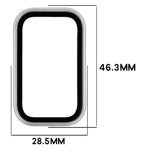 Etui ze szkłem do zegarka Bizon Case Watch Adamo do Xiaomi Smart Band 11 Active, satynowo srebrne (2/8)