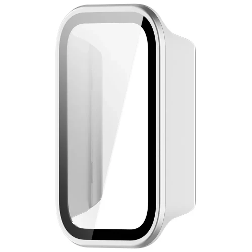 Etui ze szkłem do zegarka Bizon Case Watch Adamo do Xiaomi Smart Band 11 Active, satynowo srebrne (3/8)