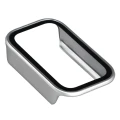 Etui ze szkłem do zegarka Bizon Case Watch Adamo do Xiaomi Smart Band 11 Active, satynowo srebrne (7/8)