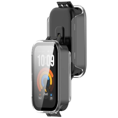 Etui ze szkłem do zegarka Bizon Case Watch Adamo do Xiaomi Smart Band 11 Active, przezroczyste (1/8)