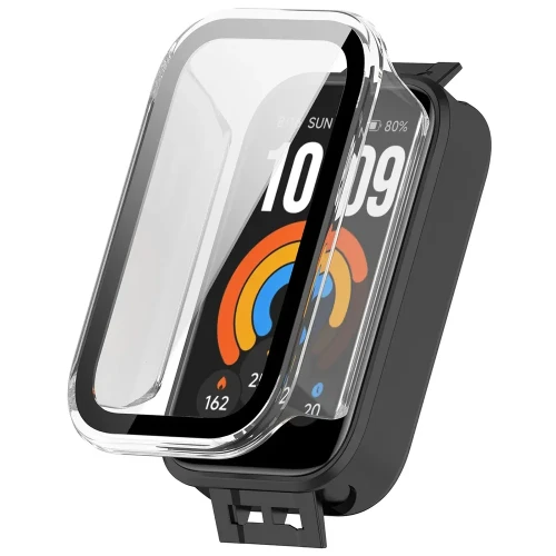 Etui ze szkłem do zegarka Bizon Case Watch Adamo do Xiaomi Smart Band 11 Active, przezroczyste (4/8)