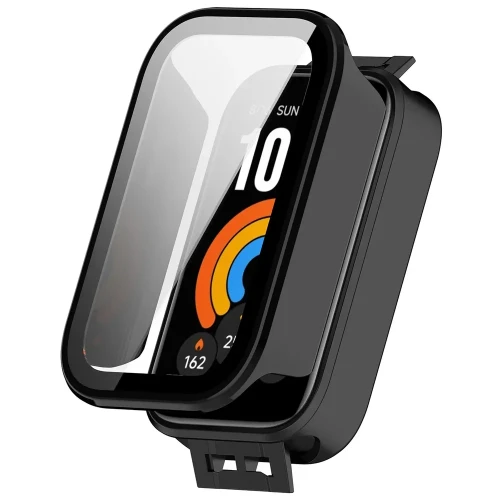 Etui ze szkłem do zegarka Bizon Case Watch Adamo do Xiaomi Smart Band 11 Active, czarne (4/8)