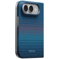 Etui aramidowe Pitaka Edge Ultra-Slim Case PitaTap do MagSafe, do iPhone Duo, niebiesko-czerwone z Kevlarem (2/13)