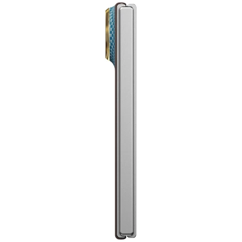 Etui aramidowe Pitaka Edge Ultra-Slim Case PitaTap do MagSafe, do iPhone Duo, pomarańczowo-niebieskie z kevlarem (9/14)