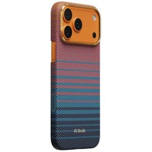 Etui aramidowe Pitaka Edge Ultra-Slim Case PitaTap do MagSafe, do iPhone 17 Pro Max, różowo-niebieskie z kevlarem