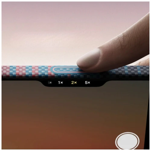 Etui aramidowe Pitaka Edge Ultra-Slim Case PitaTap do MagSafe, do iPhone 17 Pro, różowo-niebieskie z kevlarem (6/7)