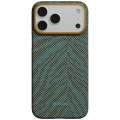 Etui aramidowe Pitaka Edge Ultra-Slim Case PitaTap do MagSafe, do iPhone 17 Pro Max, brązowo-zielone z wzorem (2/7)