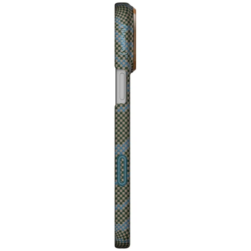 Etui aramidowe Pitaka Edge Ultra-Slim Case PitaTap do MagSafe, do iPhone 17 Pro Max, brązowo-zielone z wzorem (6/7)